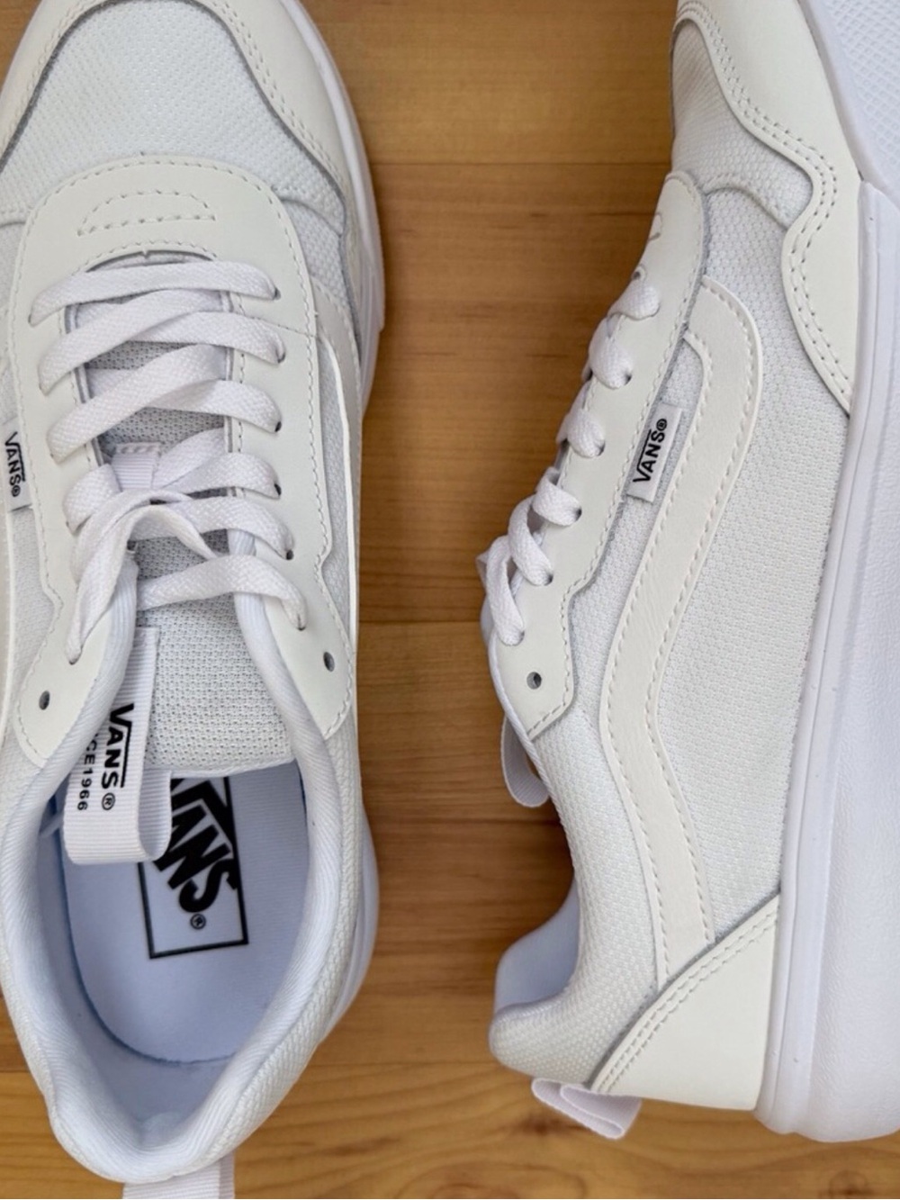 Vans White Low-Top Canvas Sneakers
